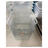 1 LOT (2) 8QT ACRYLIC FOOD PREP CONTAINERS *NO LID