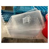 1 LOT (4) 1/1QT ACRYLIC FOOD PREP CONTAINERS WITH