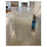 1 LOT (6) 12QT ACRYLIC FOOD PREP CONTAINERS *NO LI