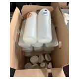 1 LOT BOX OF APPROX (9) SAUCE BOTTLES