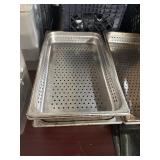 1 LOT (2) FULL SIZE PERFORATED S.S STEAM TABLE PAN