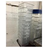 1 LOT (10) 8QT CAMBRO FOOD PREP CONTAINERS