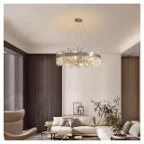 $655 31.5 IN. MODERN 16-LIGHT CHROME AND NICKEL CR