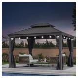 $1551 12 FT. X 12 FT. GRAY PATIO OUTDOOR GAZEBO FO