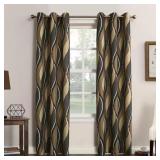 1 LOT OF 2-INTERSECT OGEE PRINT CHARCOAL POLYESTER