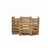 1 LOT OF 3-8 IN. OCTAGON WOODEN HANGING BASKET