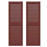 14.5 IN. X 55 IN. LOUVERED VINYL EXTERIOR SHUTTERS