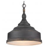 $274 KEATING 3- LIGHT ANTIQUE BLACK IRON PENDANT L
