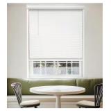 CHICOLOGY WHITE CORDLESS BLACKOUT FAUX WOOD BLINDS