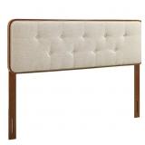 $195 COLLINS TUFTED IN WALNUT BEIGE KING FABRIC AN