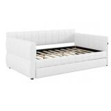 $390 NESTFAIR WHITE QUEEN SIZE UPHOLSTERED DAYBED
