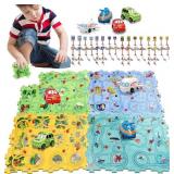 PUZZLE RACER KIDS CAR TRACK SET WITH CARS PUZZLE R