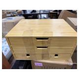 4 DRAWER WOODEN STORAGE BOX