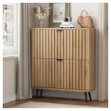 $130 SHOE STORAGE CABINET, FLUTED SHOE CABINET STO