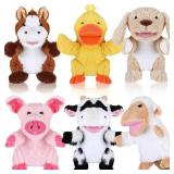 LILIFUL 6 PIECES ANIMAL HAND PUPPETS KIDS HAND PUP