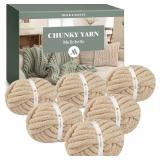 JUMBO CHENILLE CHUNKY YARN FOR CROCHETING - SUPER