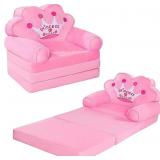 MOONBEEKI KIDS COUCH FOLD OUT, FOLDABLE PRINCESS C