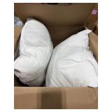 1 LOT OF (2) WHITE PILLOWS