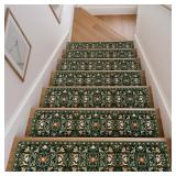 OJIA FLORAL STAIR TREADS NON-SLIP STAIR RUNNER FOR