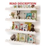 SHARIO NURSERY BOOK SHELVES, 2- PACK WHITE FLOATIN