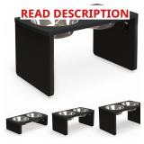 ELEVATED DOG BOWLS, BAMBOO RAISED DOG BOWL FOR LAR