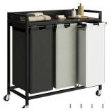 HERTURE LAUNDRY HAMPERS WITH SHELF, LAUNDRY BASKET