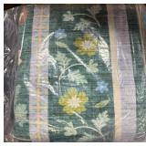 8X10 FLORAL WASHABLE BEDROOM RUG IN COLOR GREEN
