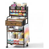 HOMSOROUT ART CART, 3 TIER ROLLING CART - UTILITY