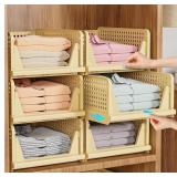 SNSLXH 5 PACK STACKABLE CLOSET ORGANIZER BOX, MULT