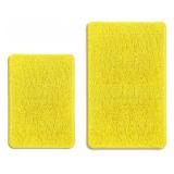 YELLOW BATHROOM RUGS SETS 2 PIECE   ABSORBENT AND