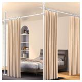 ROOM DIVIDER, TENSION CURTAIN ROD NO DRILLING,4-10