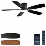 AYAOTY CEILING FANS WITH LIGHTS, 52 INCH LOW PROFI