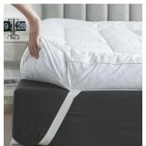WHATSBEDDING 3 INCH FEATHER BED MATTRESS TOPPER,DU