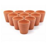MINI CLAY TERRA COTTA POTS (2.7 IN, 10 PACK)