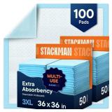 CHUCKS PADS DISPOSABLE ADULT UNDERPADS 100-PACK 36