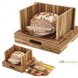 ACACIA WOOD BREAD SLICER FOR HOMEMADE BREAD AND SO