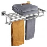 KOKOSIRI 24 INCH TOWEL SHELF WITH DOUBLE TOWEL BAR