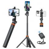 EUCOS 62" PHONE TRIPOD, TRIPOD FOR IPHONE & SELFIE