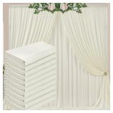 $117 50 FT X 10 FT WRINKLE FREE IVORY BACKDROP CUR