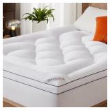 BEDLORE QUEEN MATTRESS TOPPER, THICK PILLOW TOP BE