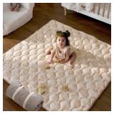 MOMCOZY BABY PLAY MAT FOR FLOOR, 50X50 THICKENED P