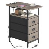 STHMEC END TABLE WITH CHARGING STATION, SIDE TABLE