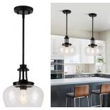 MODERN PENDANT LIGHTS KITCHEN ISLAND, MATTE BLACK
