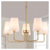 AMZASA FARMHOUSE CHANDELIER, 5-LIGHTS VISUAL COMFO