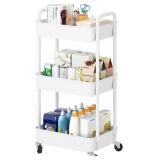 LAIENSIA 3-TIER ROLLING CART WITH WHEELS,MULTIFUNC