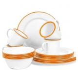 RED CO. 16-PIECE ENAMELWARE METAL DINNERWARE SET F