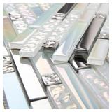 GLASS BACKSPLASH TILES MOSAIC IRIDESCENT WHITE 12