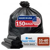 RELI. 55-60 GALLON TRASH BAGS HEAVY DUTY | 150 COU