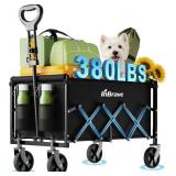 COLLAPSIBLE WAGON CART FOLDABLE BEACH WAGON WITH A