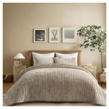 EVERGRACE VELVET QUILT SET QUEEN SIZE, LUXURIOUS S